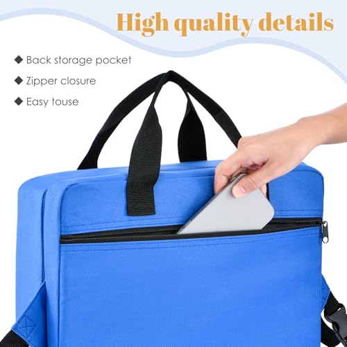 TOMSHOO Portable Stadium Seat Cushion with Backrest Waterproof Nylon Bleacher Cushion Ultralight Seat Padding for Sports Fishing Kayaks Camping Concerts Outdoor Activities (Blue) - Thumbnail 6