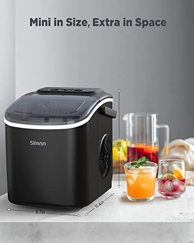 Fabricadora de Hielo Silonn Compacta 26 lb 2 Tamaños Cubos miniatura 6