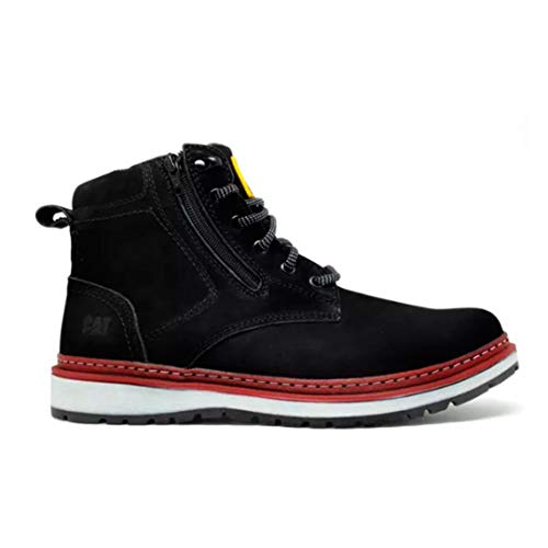 Botina Bota Couro Zíper Lateral Casual Preta (45)