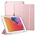 Price comparison product image FINTIE Case for New iPad 10.2" 8th Generation 2020 / 7th Generation 2019 with Pencil Holder - Lightweight Slim Shell Stand with Translucent Frosted Back Cover, Supports Auto Wake/Sleep, Rose Gold