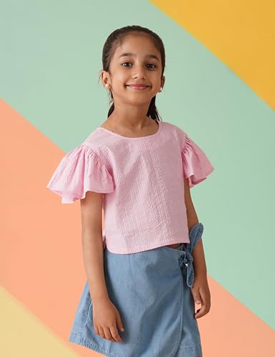 Image of Amazon Brand - Symbol Kids Girl's Cotton Regular Fit Top