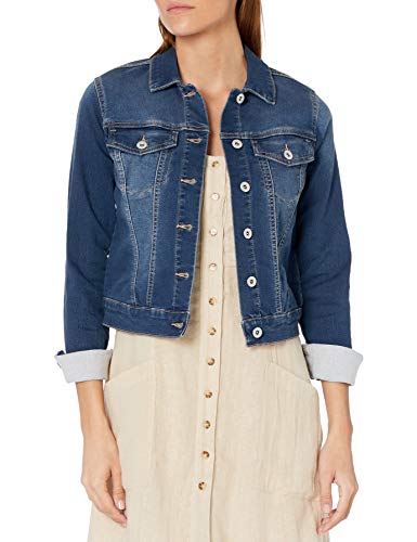 Jessica Simpson Womens Pixie Classic Feminine Fit Crop Jean Jacket, Sawyer, 2X