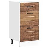 vidaXL Mueble bajo de Cocina Kalmar de Madera Antigua de ingeniería