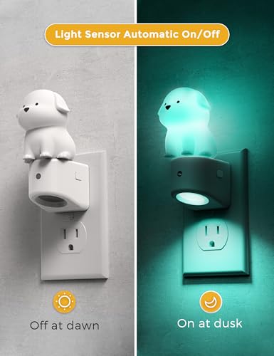 L LOHAS LED Night Light for Kids, 3D Dog Night Light Plug in - image 4