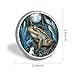 Toads Frogs in The Moon Moonlight Lapel Brooch Pins Fashion Metal Hats Jackets Pins Bag Accessories Gifts Round