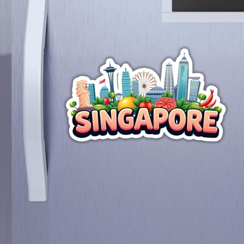 Image of Zesta Wooden Fridge Magnets Set | Refrigerator Decor Magnets for Kitchen | India Souvenir Fridge Magnet Collection | Wooden Magnet for Fridge Door Decoration (Singapore)