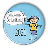 ✔ Die GESCHENKIDEE ZUM START IN DIE SCHULZEIT - ein farbenfroher Button als Geschenk für die Zuckertüte. Das Schulkind wird ihn mächtig stolz an der Kleidung oder dem Ranzen tragen.