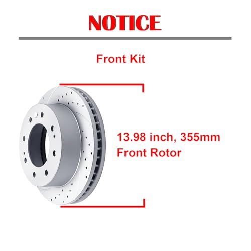 Image of Acinoparts Front Brake Kit for 2011-2019 Chevy Silverado 2500 HD 3500 HD