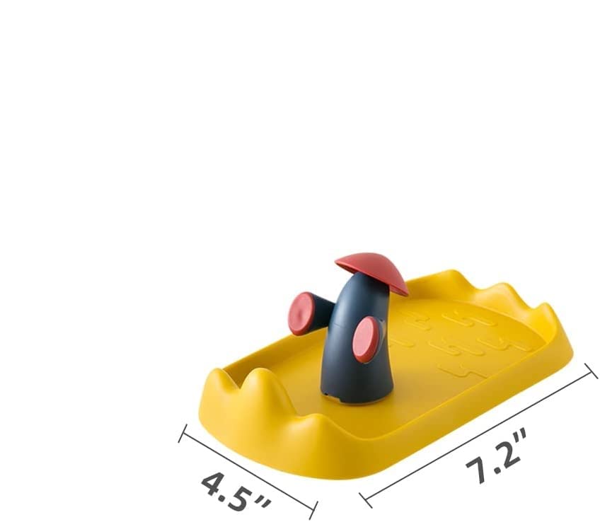 NILKANTH Spoon Rest with Pot Lid Holder for Kitchen Counter, Space Saving Small Lid Rest Detachable Cute Mushroom Ladle Rest Spatula Holder Coffee Spoon Rest Kitchen Utensil Holder (Yellow)