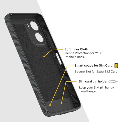 Image of Outlouders Back Cover for Motorola Moto G06 Power | Full Camera Protection | TPU Soft Flexible Shockproof Bumper Case (Grey)
