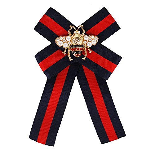 Broches lazo cuentas cristal estrás manualidades