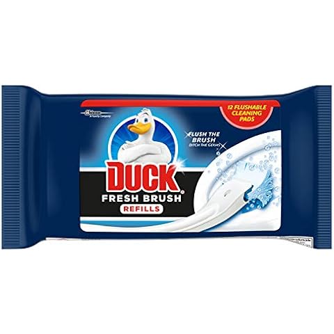 Duck Fresh Brush Refills, Toilet Bowl Cleaner, 12 Flushable cleaning pads Cover