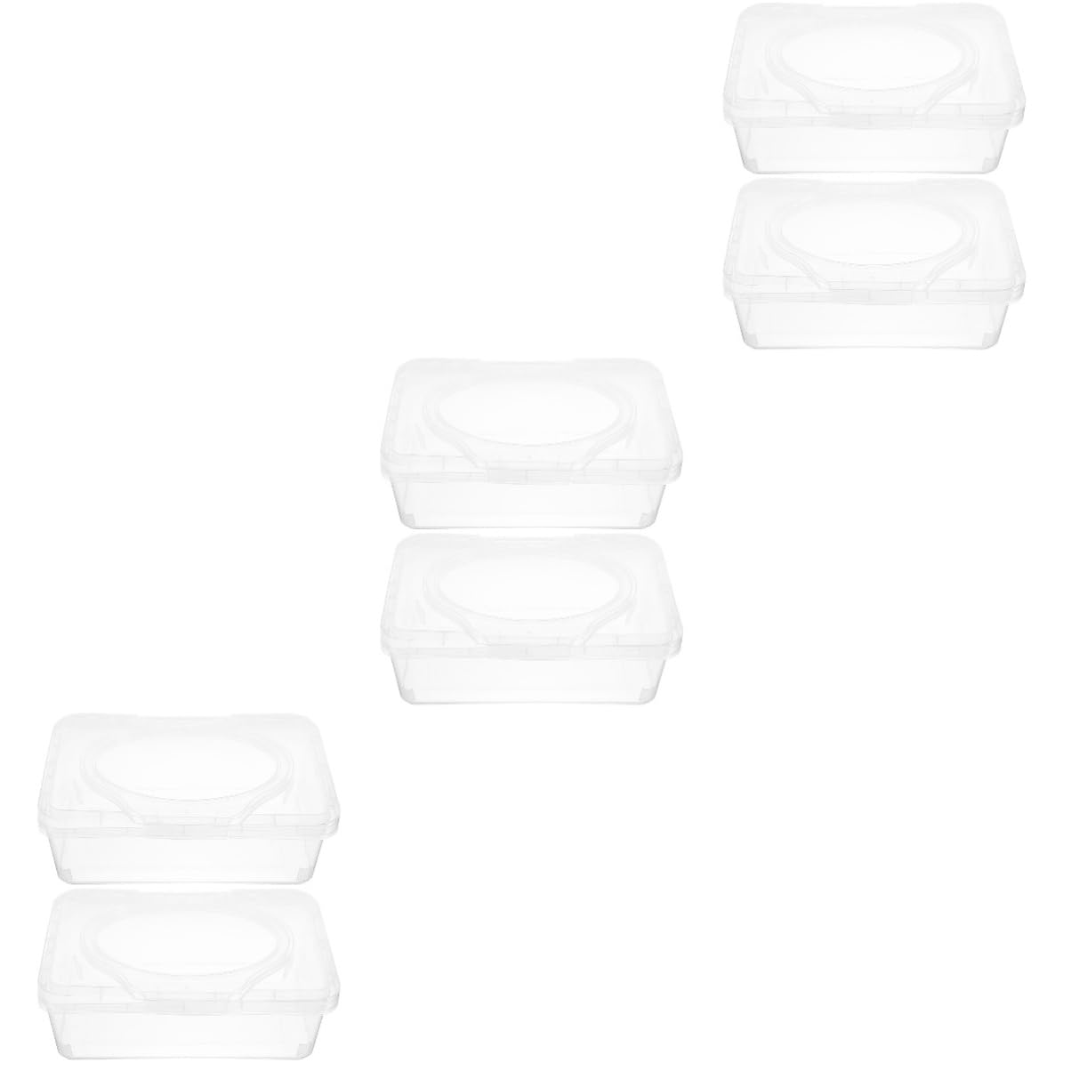 PRETYZOOM 3 Ensembles Boite À Essuyer Étui À Lingettes Étui À Mouchoirs De Voyage Porte-Papier Hygiénique Distributeur De Lingettes Lestées Conteneur De Mouchoirs PP Transparent 2 Pièces * 3