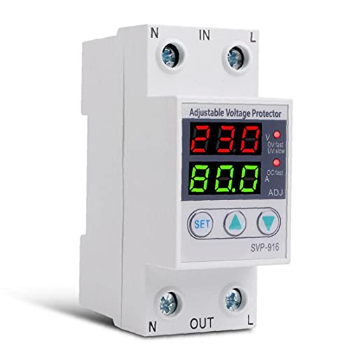 Voltage Protector Onder spanning stroom Protector SVP-916 220v 40A Protector Intelligent Multi-Function Adjustable White, spanning en stroom Calibrator - Image 7