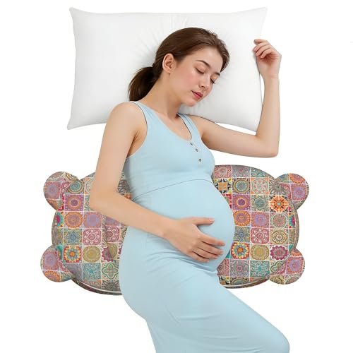 Image of Pregnancy Pillow for Sleeping,Maternity Pillow with Cooling,Maternity Support for Back and Hip Relief,Soft and Comfortable Wedge Pregnancy Pillows Side Sleeping Support for Belly with Removable Cover