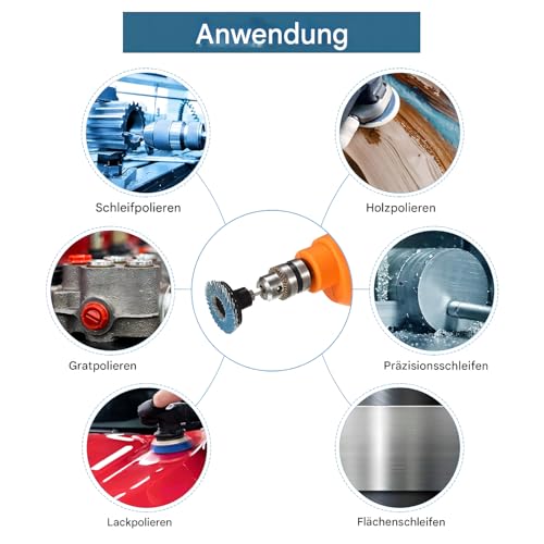 Alrens 24 Stück 2 Zoll Fächerscheiben Körnung 40/60/80/120 mit Schleifteller Rundschaft & Sechskantschaft 50mm Zirkonkorund Schleifblätter Schruppscheiben für Winkelschleifer, Metall, Holz Kunststoff