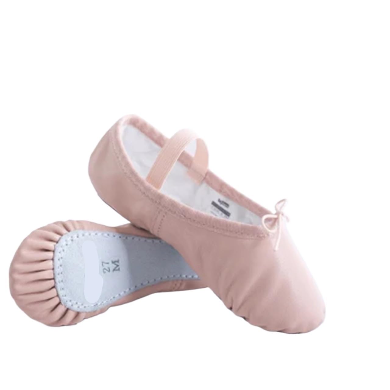 Ballettpantoffeln Kleinkind Mädchen Leder Ballett Hausschuhe Vollsohle Ballettschuhe Weiche Gymnastik Yoga Tanz Trainingsschuhe for Kinder(Brown,36)