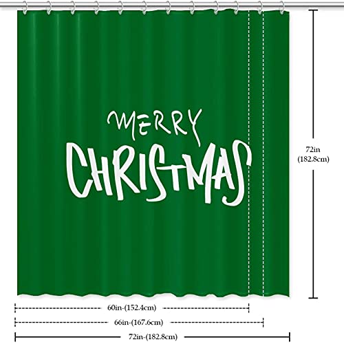 Rideau de douche imperméable Merry Christmas pour éviter les projections