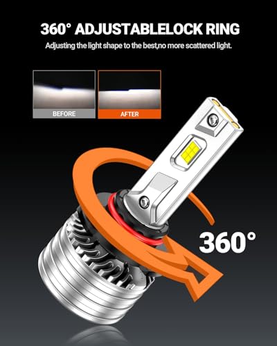 Image of SEALIGHT 9005 Bulbs, 90,000LM 14X Brightness, HB3 9005 6500K Cool White LED Bulbs, IP68 Waterproof 70000Hrs Lifespan, No Flickering, 1Mins Installation, 2 Pack