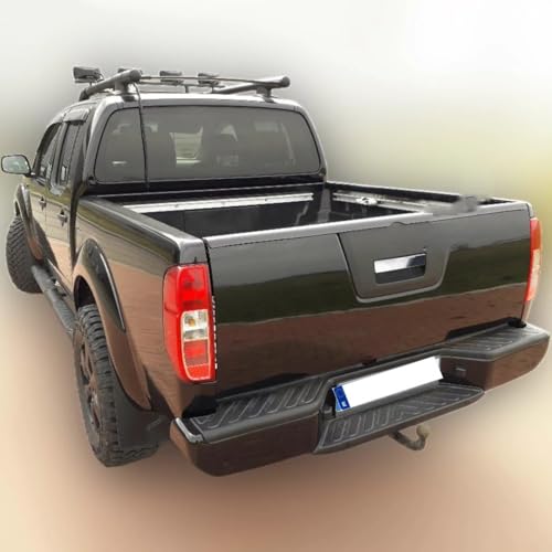 Modifycar Poignée de hayon chromée pour Nissan Navara | D40 | 2005-2016 Enjoliveur chromé de poignée de porte arrière en acier inoxydable Poignée extérieure chromée