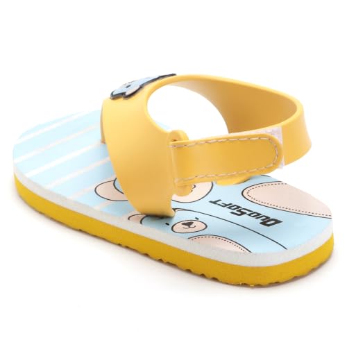 Image of Duosoft Kids Flip Flop Sandals with Bear Motif, Slippers for Baby Girl and Baby Boy, Indoor and Outdoor Slipper for Kids with Strap (K-402)