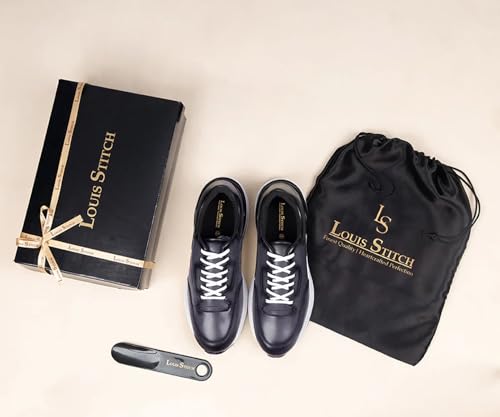 Image of LOUIS STITCH Men's Sneakers Shoes Casual Sneaker for Men Patina Finish Cushion Sole Breathable Inner (SNK-TS)