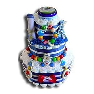 Little Sailor luiertaart voor jongens of meisjes, neutraal babycadeau, babyshower, babyshower, doop, geboorte.