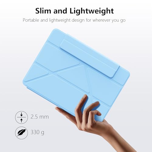 Image of for iPad (A16) 11th Generation Case 11 Inch 2025, iPad 10th Gen Case 10.9 Inch 2022, Convenient Magnetic Attachment, Two-Way Trifold Stand, Slim Tablet Cover Protection, Auto Sleep /Wake (Sky Blue)