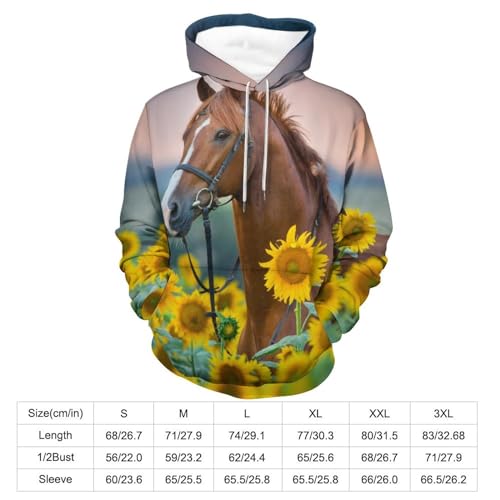 Sweat à capuche cheval tournesol : le pull idéal pour vos sorties