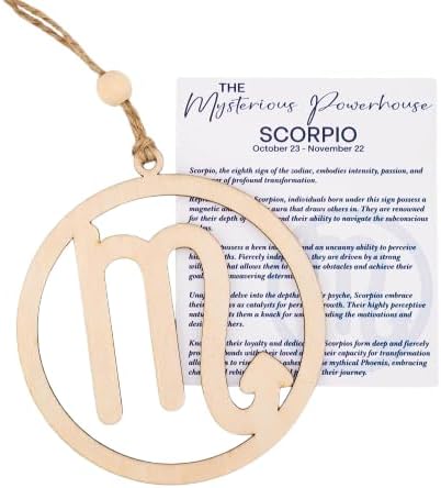 Scorpio Gift for Women,Men, Zodiac Signs with Card and Envelope, Zodiac Gift for Mothers Fathers Day, Birthday Easter Gifts for Women Men - Astrology Constellation Horoscope Gifts