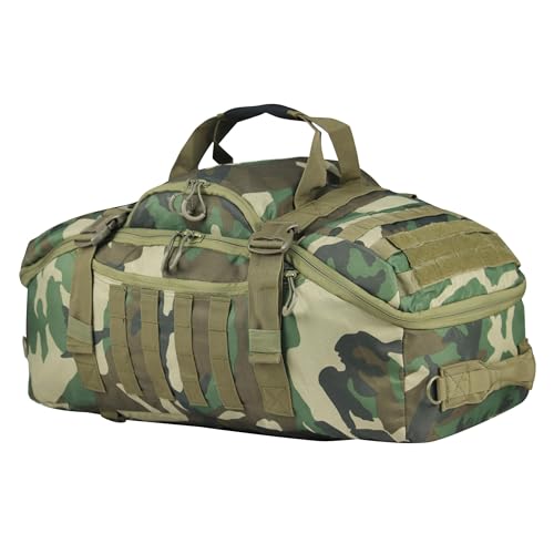 PAIWPHLI Bolsa de viaje para gimnasio, bolsa de viaje con bolsa de fin de semana, bolsa de noche para acampar al aire libre, caza, Bosque, 80L, Bolsa de lona