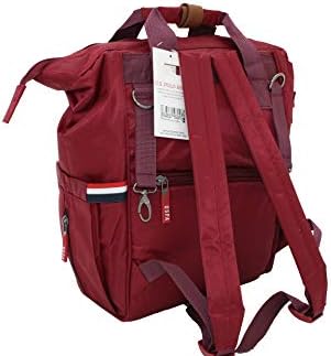 Plabc219 U S Polo Assn Anne Bebek Cantasi Sirt Cantasi Anneler Icin Bebek Bakim Cantasi Kirmizi Amazon Com Tr Bebek