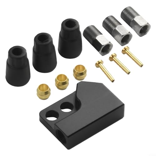 Bike Hydraulic Brake Hose Kit,Bike Tricycle Electric Vehicle Hydraulic Brake Cable Tee, Modified Connector Distribution Valve Adapter, (Front)