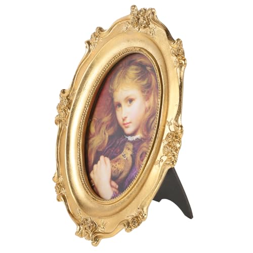 Cabilock Marco De Ovalado Vintage De Para Decoración De Pared Soporte Para y Recuerdos Portafotos Ovalado Retro Accesorio Elegante