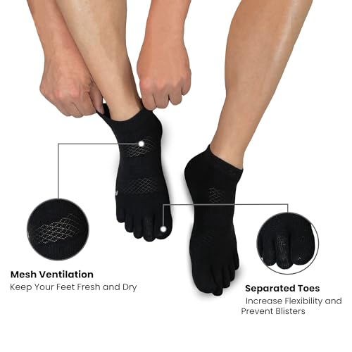 Cushion Running Toe Socks Athletic Five Finger Socks Ankle Toe Socks for Men and Women No Blister3