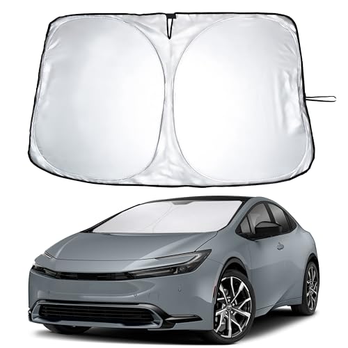 Image of EcoNour Windshield Sunshade Compatible for Toyota Prius Hatchback 2023-2024 2025 2026, Sun Visor for Front Windshield & Window Sun Shade Cover, UV Heat Blocker & Protector, Car Accessories