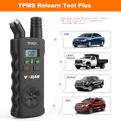 image for VXDAS TPA01 TPMS Relearn Tool for GM, 150PSI Digital Tire Pressure Gau