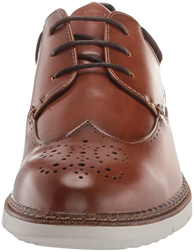 Stacy Adams Boy's Synergy Wingtip Lace Oxford, Cognac, 2 Big Kid #TOP1