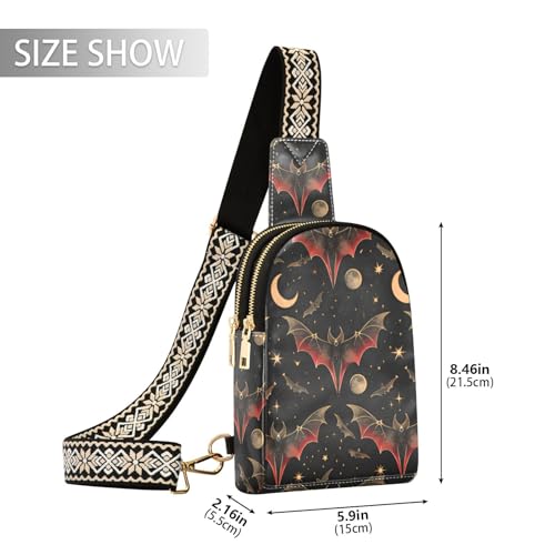 Vintage Rose Floral Leather Crossbody Sling Bag for Women - Chest & Waist Pack2