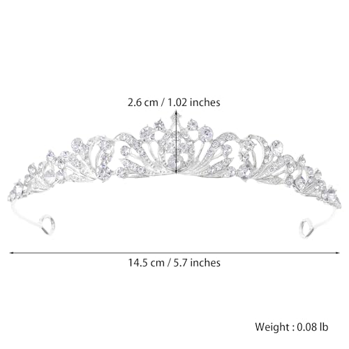 image for Feltent Silver Tiara Crown for Women Wedding Tiaras for Bride Princess