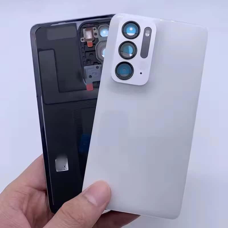 YOOOKOOO Compatible Rear Back Cover for Oppo Find N – Battery Door Housing Replacement Part (Purple with Lens)