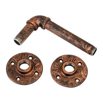 Youyijia 2pcs Pipe Shelf Brackets 16.8×7.5×7cm Industrial Pipe Shelf Brackets Rustic Wall Shelf Industrial Floating Shelf for Rustic Floating Shelves and Scaffold Board Book Shelf (Bronze) - Image 6