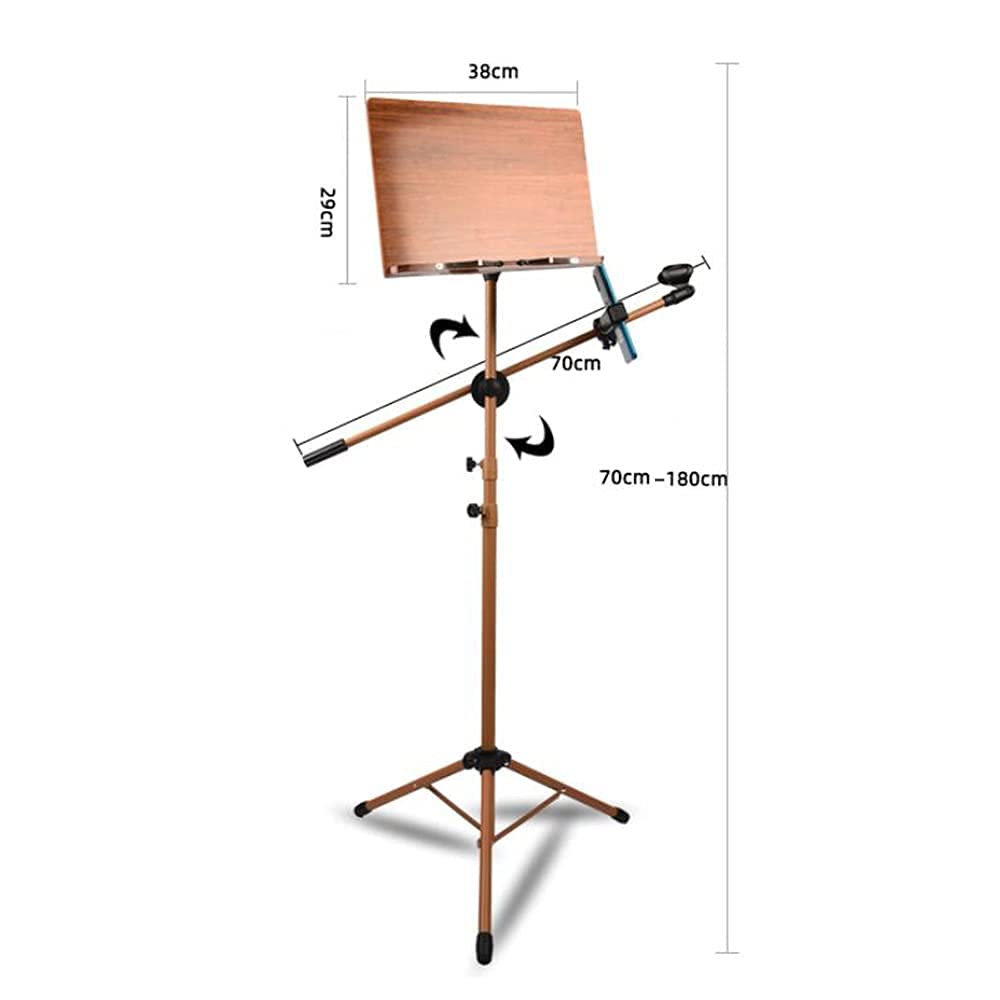 Pupitre à Partitions Réglable - Hauteur 65-150 Cm, Plateau 42x28 Cm, Pliable Et Stable