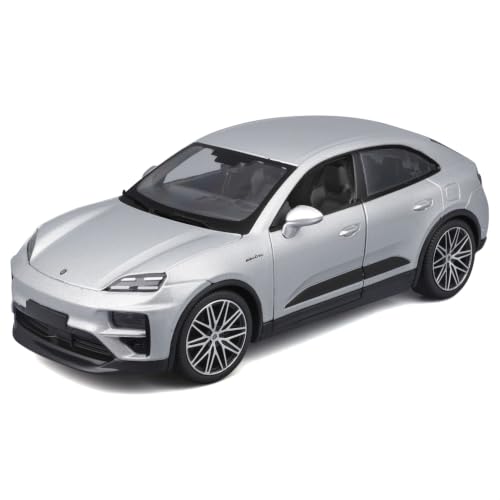Bburago - Porsche Macan 4 Electric Maßstab 1:24, Diecast-Auto, Detailgetreu mit Türen und Motorhaube zum Öffnen, Porsche-Lizenz, Zufällig, Alter 3+