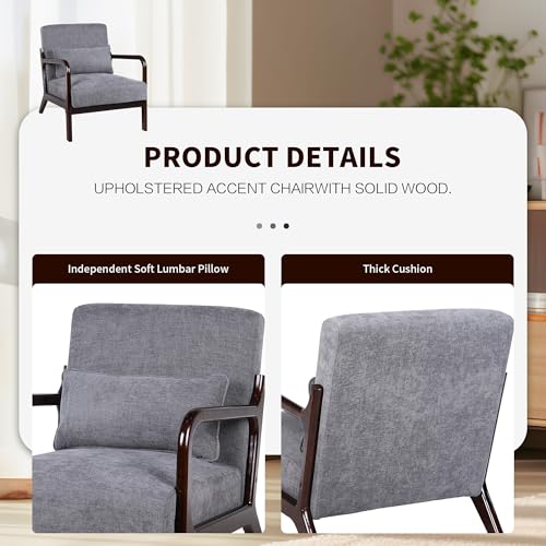 Sillón Moderno Plegable Gris Oscuro miniatura 5