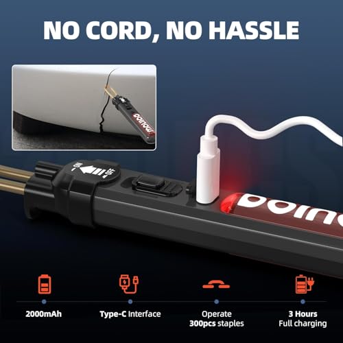 Image of Cordless Plastic Welder Kit, DOINOW Portable Plastic Welding Kit with 300 Hot Plastic Stapler, USB-C Charging, Plastic Repair Kit for Bumper and Plastic Repairs, Gift for Dad, Mom, DIYer, Women, Men