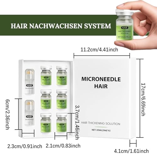 Alphainfuse Hair Nachwachsen System, Hair Regrowth System, Mikrone Haarwachstumserum für Haare Verlustverdünnung, Verstärkt dicke Haare für Männer Frauen, Behandlung für dicker, stärkt die Wurzeln