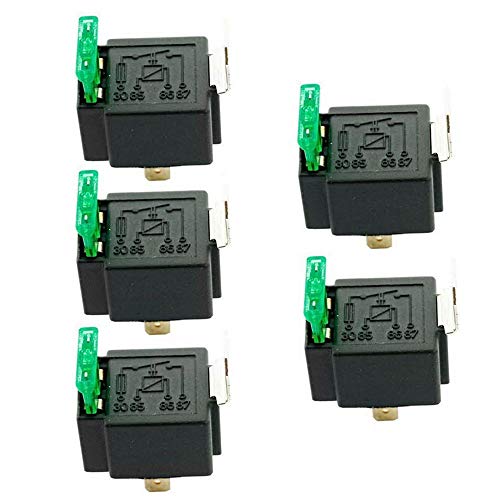 Mintice 5 Piezas 12V 30A Fusibles Relé de Coche Motor Vehículos de Servicio Pesado Fusibles Relés 4 Pines de On Off Interruptor Relés de Metal Spst