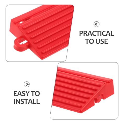 Rampa para bordes de suelo de garaje modular roja de plástico pack de 10 4
