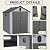6x8 FT Outdoor Storage Shed with Floor, All-Weather Resin Garden Shed with Windows, Vents and Lockable Double Doors for Garden Tools, Bikes, Sundries, Waterproof, Easy to Install (Black Grey, 6*8ft)